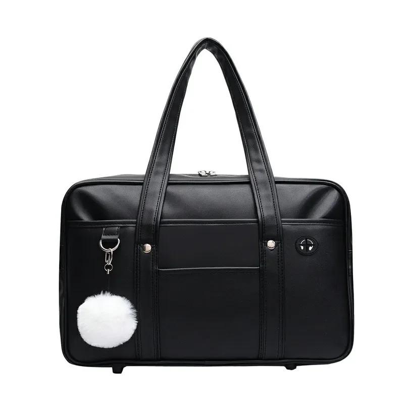 Casual PU Shoulder Bag Junior High School Students School Bag Handbag Anime Uniform Bag Tote Bags for Women