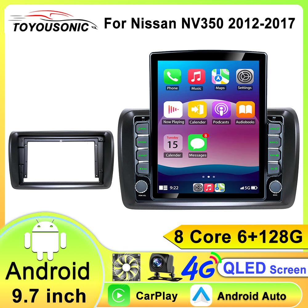 Android 13 Carplay Auto For Nissan NV350 2012-2017 Car Radio Multimedia Video Player Navigation GPS  No 2Din 2 Din DVD DSP 4G