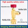 Air Conditioner Refrigerant Safety Valve for R410A & R22, 1/4" SAE 1/4" Male Adapter