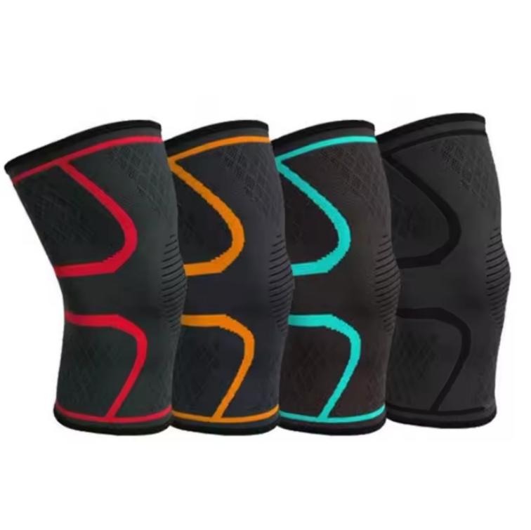 Hot Sale High Elastic Compression Knee Sleeve Best Knee Brace Knitted Knee Sleeve S синий