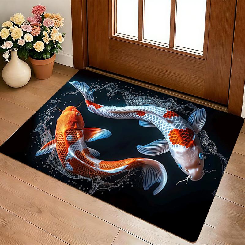 Koi Fish Living Room Nonslip Area Rug Soft Carpet For Bedroom Game Playroom Sofa Office Home Decor Doormat Christmas Gift C9261594