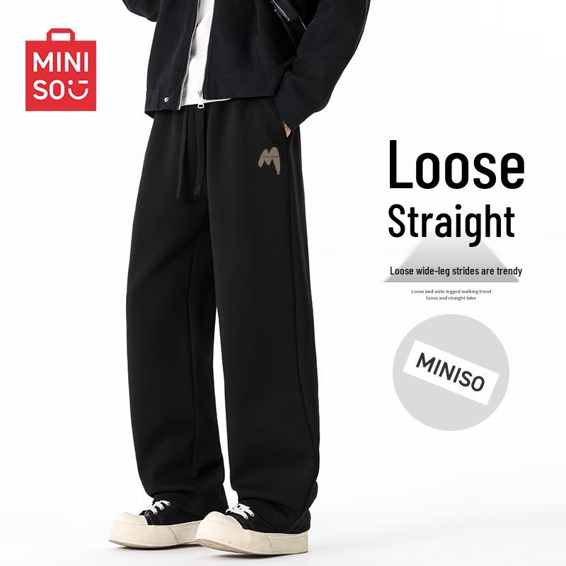 MINISO Men's Straight-Leg Heavyweight Casual Sweatpants