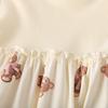Girls' Bear Long-Sleeved Princess Dress Spring and Autum Kidsren's Clothing European and American Style Baby Girl's Fashionable Dress Kidsren's Skirt