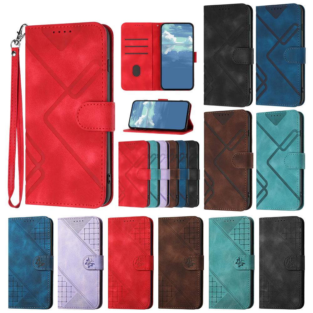 Luxus-Leder-Portemonnaie-Hülle für Moto G57 Power G56 G55 G54 G53 G45 G35 G34 G24 G23 G17 G15 G14 Ständer Kartensteckplatzhalter Handyhülle