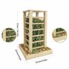 Practical Wooden Rabbit Hay Manger Detachable Durable Rabbit Hay Rack Self-Feeding Hay Feeder Pet Habitat