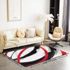 Red Area Rug for Bedroom Line Abstract Living Room Rugs Soft Non-Slip Modern Geometric Decor Carpet Indoor Floor Mat for Home
