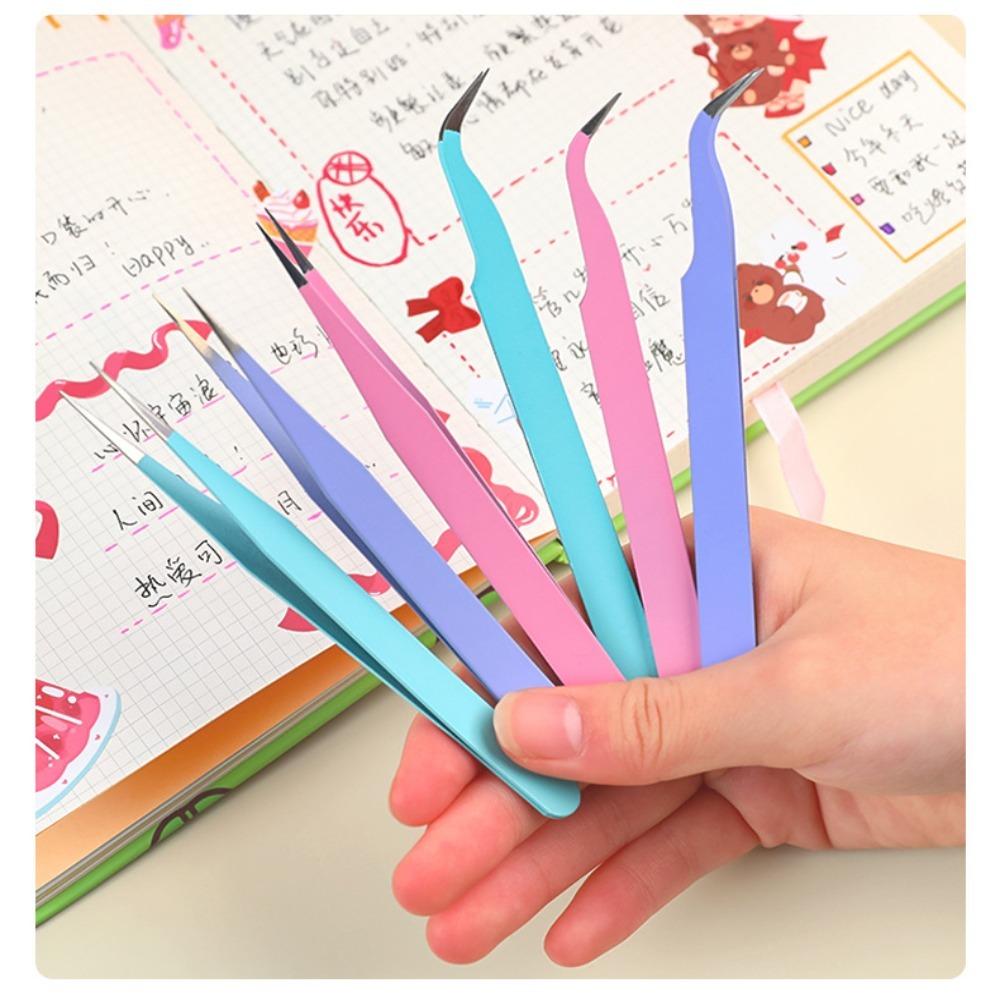 

Carbon Steel Journal Diary Scrapbook Sticker Tool DIY Stainless Steel Clip Pink set