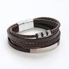 Men's Magnetic Buckle Multi-Layer Leather Bracelet: Simple Handmade European & American Fashion
