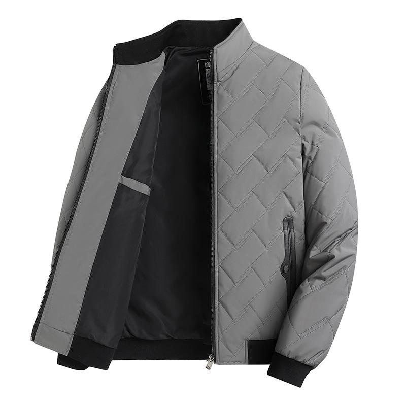 Mulberry Silk Cotton Coat Autumn and Winter New Men's Short Stand-collar Casual Cotton Coat Middle-aged Men's Cotton-padded Jacket Dad's Jacket Men