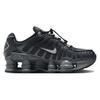 Nike Shox TL Preto Cinza Ferro Mulher Tênis Prateado Metálico FV0939-001