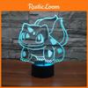 Bulbasaur Touch 3d Night Light 7colors Usb Rechargeable Home Decoration Office