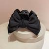 Leopard Print Bow Hair Claw Women Large Claw Clip Satin Solid Color HairClip Denim HairAccessories