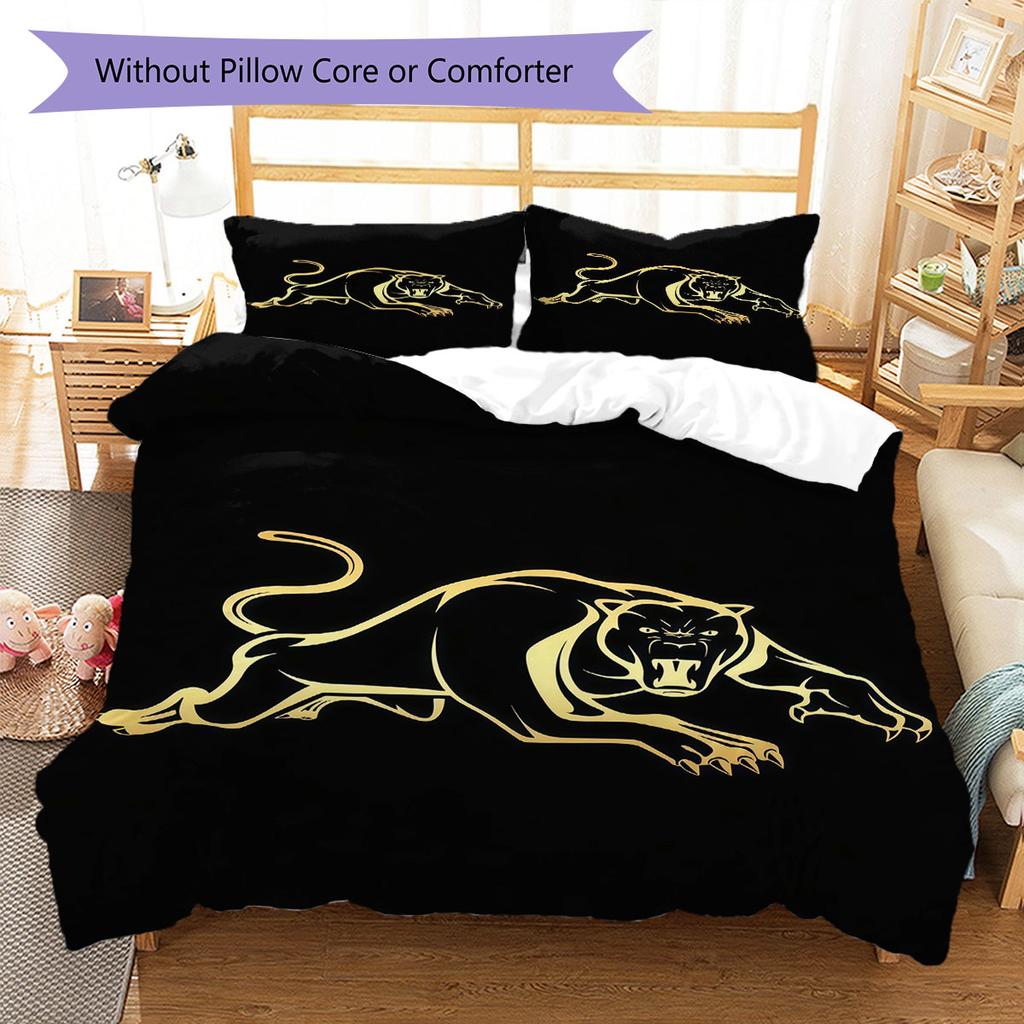 Echtes Penrith Panthers Bettwäsche Steppbett Set Bettbezug Kissenbezug Heimdekoration Geburtstagsgeschenk (1 Bettbezug + 2 Kissenbezüge, ohne Füllung)