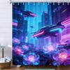 3D Glowing Tropical Fish Coral Reef Underwater Shower Curtain - Waterproof Polyester Bathroom Decor