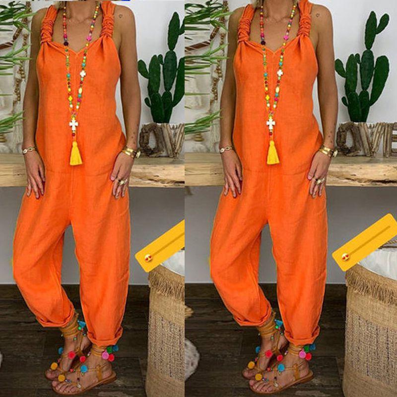 Stylish Women Casual Loose Jumpsuit With Sleeveless Design For Effortless Chic