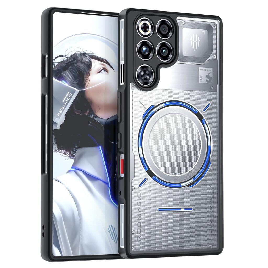 Klare Hülle für Red Magic 11 Pro/11 Pro Plus, TPU Schwarzer Bumper + PC Transparente Rückseite, Stoßfeste Schutzhülle für Red Magic 11 Pro