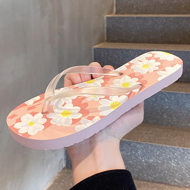 Women s Summer Non-Slip Beach Toe-Post Flip-Flops - Fashionable Couple Style L (39-40) розовый