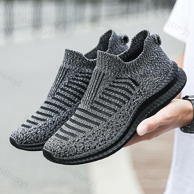Men's Sneakers Autumn Men Shoes Breathable Comfortable Running Shoes Tenis Outdoor Slip on Walking Sneakers Sock Jogging Shoes