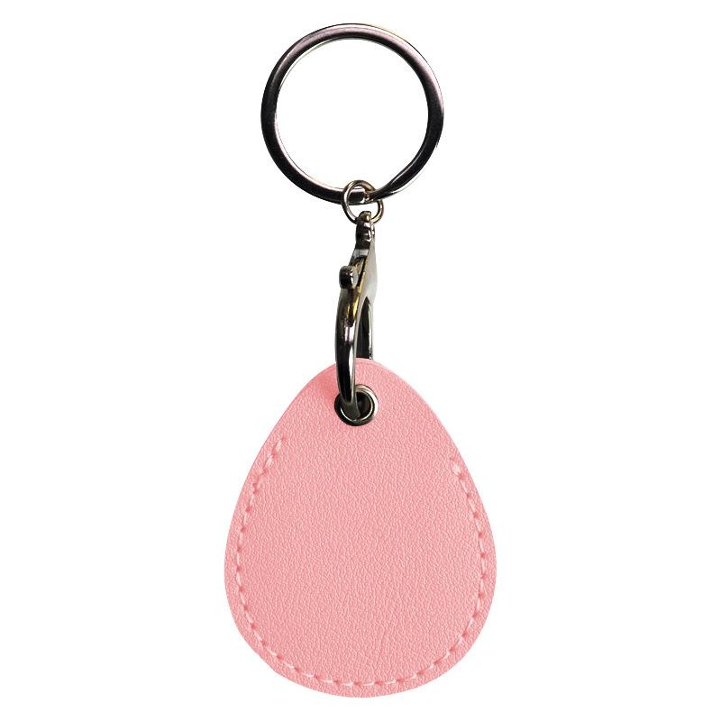 Customized leather water drop small card cover, keychain protective cover, elevator card cover ins community access card cover, customized oem.