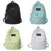 Pattern Simple Checkered Letter Decoration Student Leisure Backpack For School