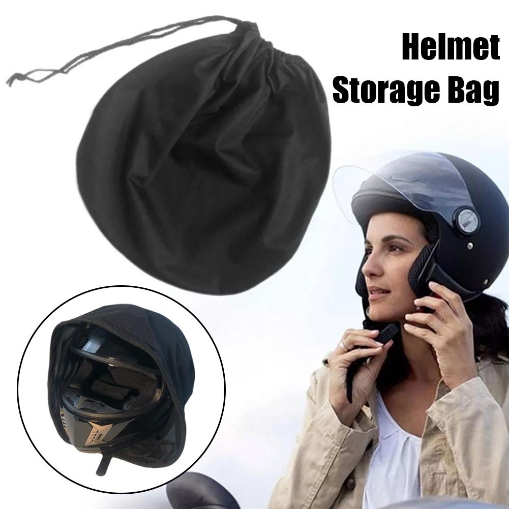 Helmet Bag Plush Soft Drawstring Pocket For Motorcycle Scooter Moped Bike Full Half Helmet Lid Protect Bag