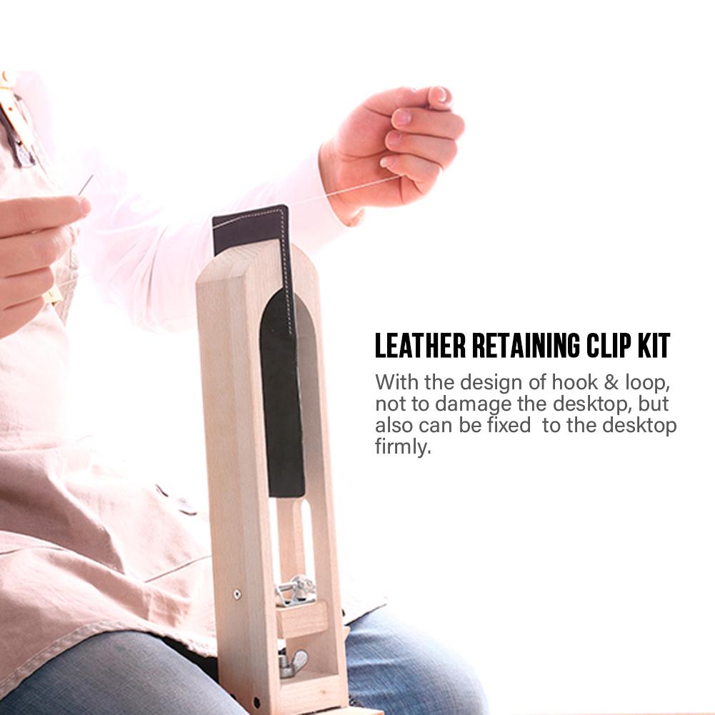 Beech Leather Retaining Clip Wood Tools for DIY Sewing Stitching Lacing Treatments Crafts