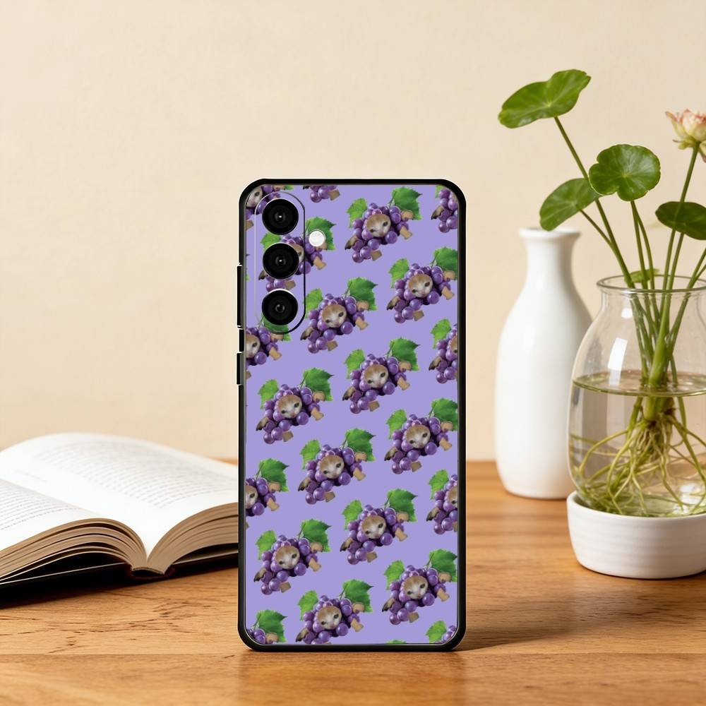 Fruit Cats Meme Phone Case For Samsung Galaxy A73,A72,A71,A70,A53,A52,A51,Soft Silicone Black Cover