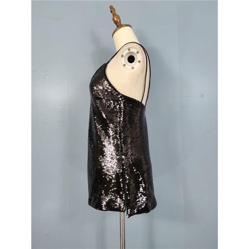 Export Single H Home Sequined Suspender All-Matching Graceful Sexy Sexy Disco Nightclub Stylish Inner Wear Outer Wear Tops Female