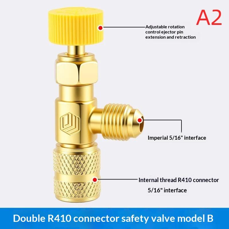 1 Piece Air Conditioner Refrigerant Charging Adapter 1/4'' Fitting for R410 R22 Household AC Repair Hand Tool