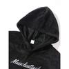 2026 Fall/Winter Embroidered Letter Top - Solid Color, Athletic, Casual Top