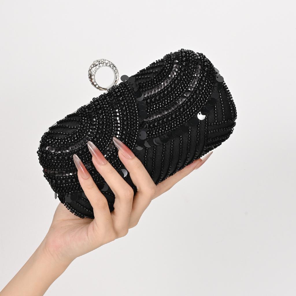 Evening Bag Fashion French Vintage Chain Shoulder Bag Banquet Clutch Wedding Party Crossbody Bags Female Daily Purse