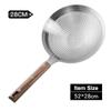 Extra Large Kitchen Strainer Skimmer with Sturdy Wood Handle - 304 Stainless Steel Slotted Spoon Colander, Kitchen Tools