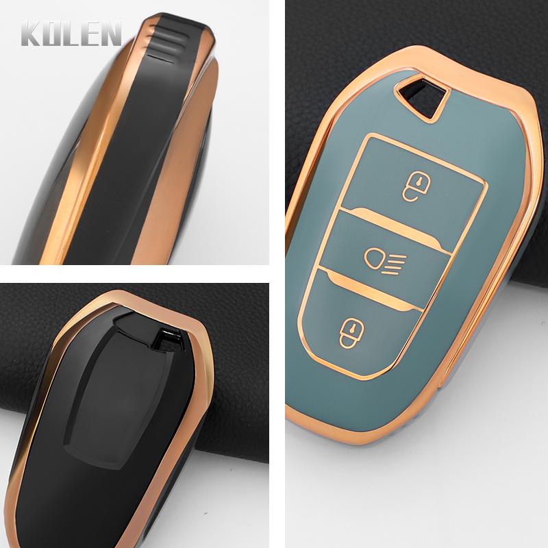 Tpu Car Key Case Cover Shell For Peugeot 308 408 508 2008 3008 4008 5008 Citroen C4 C4L C6 C3-Xr Picasso Ds3 Ds4 Ds5 Accessories