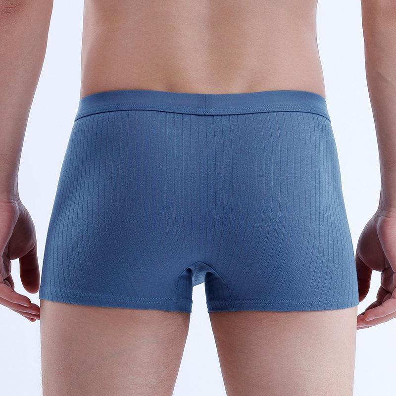 Men's Mid-Waist 3D Printed U-Convex Cotton Boxer Briefs
