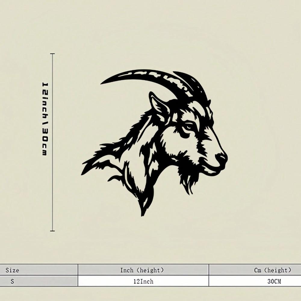 Metal Goat Head Wall Art Long Horns Farmhouse Decor Gift Rustic Home Carnival Birthday