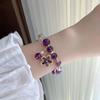 Exquisite Purple Crystal Beads Zircon Charm Bracelet for Women Girls Cute Birthday Jewelry Accessories Gifts
