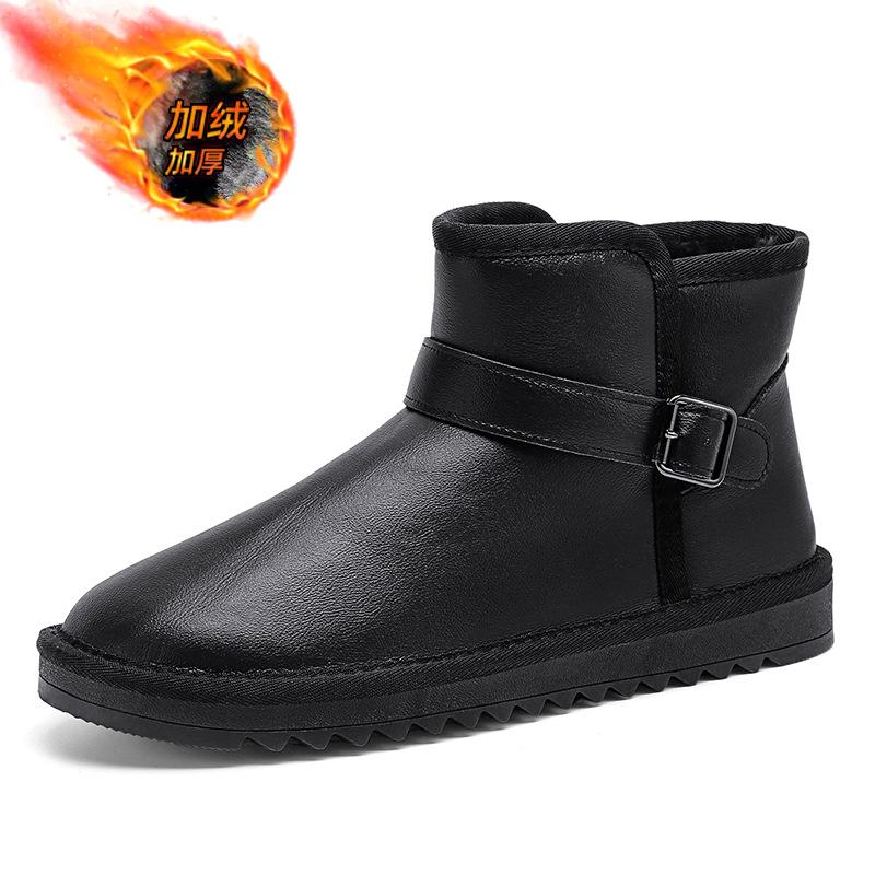 

Мужские хлопковые туфли на одной педали большого размера, зимние утепленные бархатные сапоги для снега, пара, уличные теплые туфли-хлебушки 36