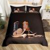 Western Cowboy King Queen Duvet Cover Black Shotgun Bedding Set For Kids Teens Adults Exotic Retro Style 2/3Pcs Soft Quilt Cover