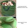 Canvas Leaf Storage Bag Reinforced Garden Leaf Compost Bag Reusable Heavy Duty for Garden Outdoor Use Black