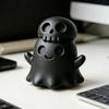 3D-gedruckte Totenkopf-Geisterfigur, Gruselige Gothic-Geisterstatue, Mini-Cartoon-Geisterornament für Tischmittelstück Regal Schreibtisch Dekoration