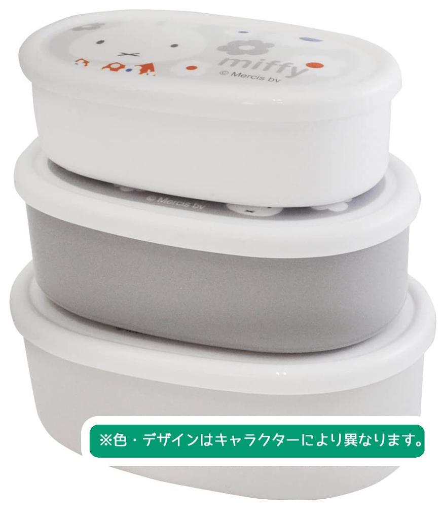 Skater Lunch Sealable Storage Set of Made in Box, Containers, 3, 860ml, Boris, Japan, SRS3SAG-A