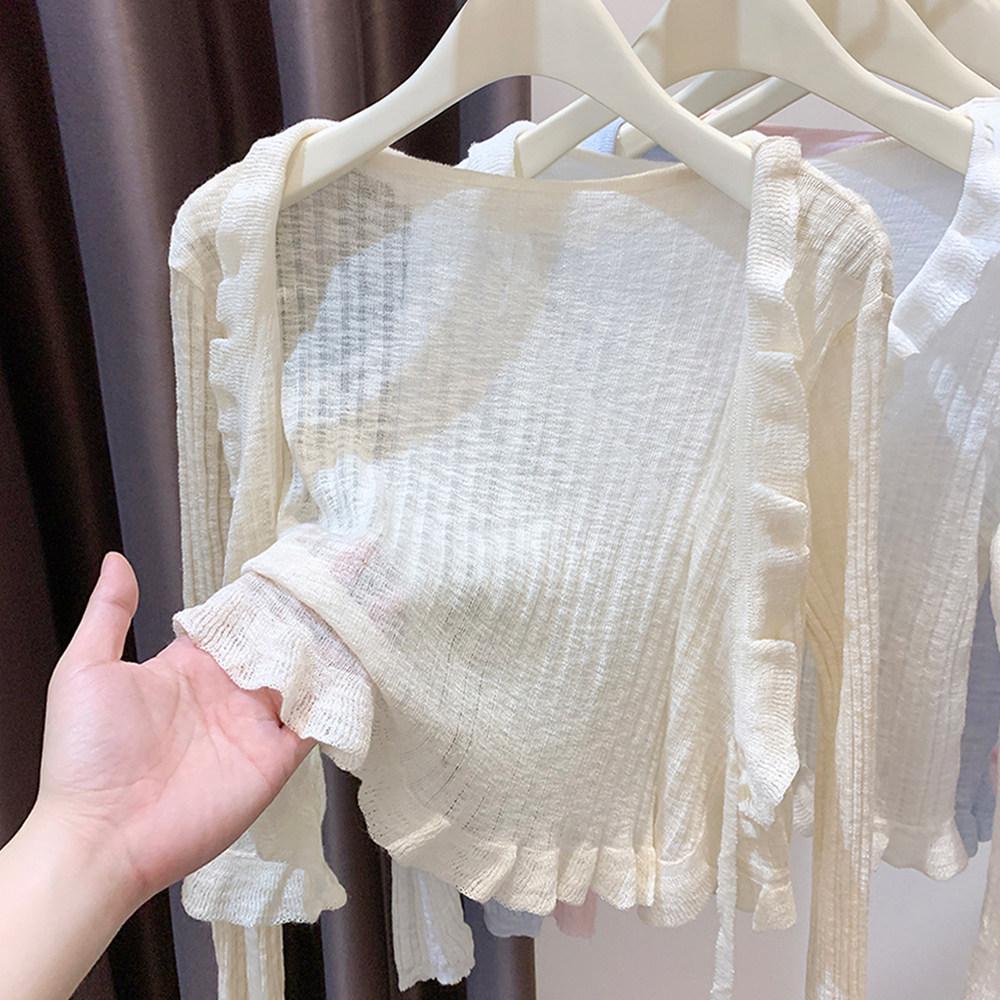 Women's V-Neck Ice Silk Cardigan – Summer 2026 Design, Lightweight and Stylish Top for Air-conditioned Environments