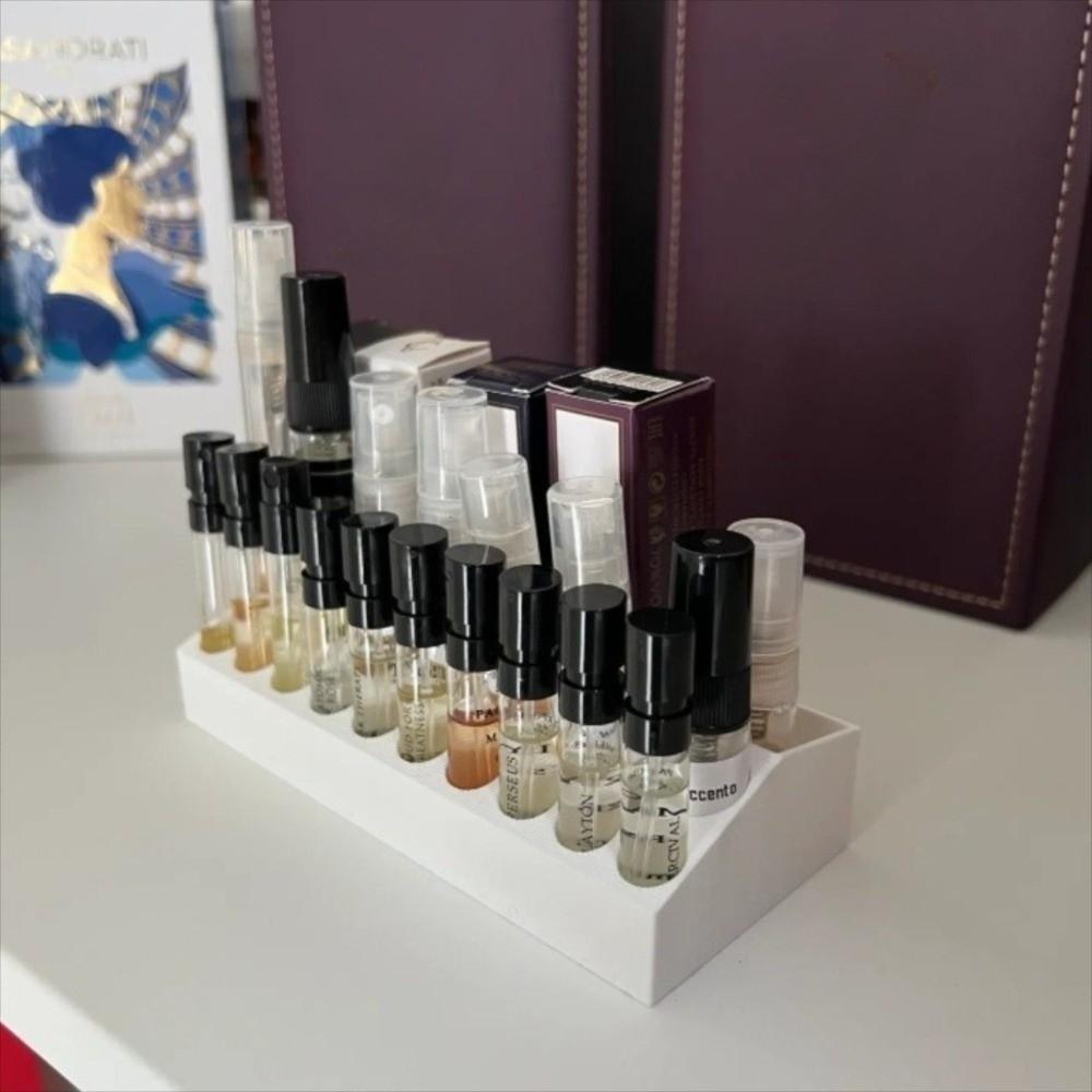 Multi-Grid Mini Fragrance Vial Display Storage Rack for Mini Bottles