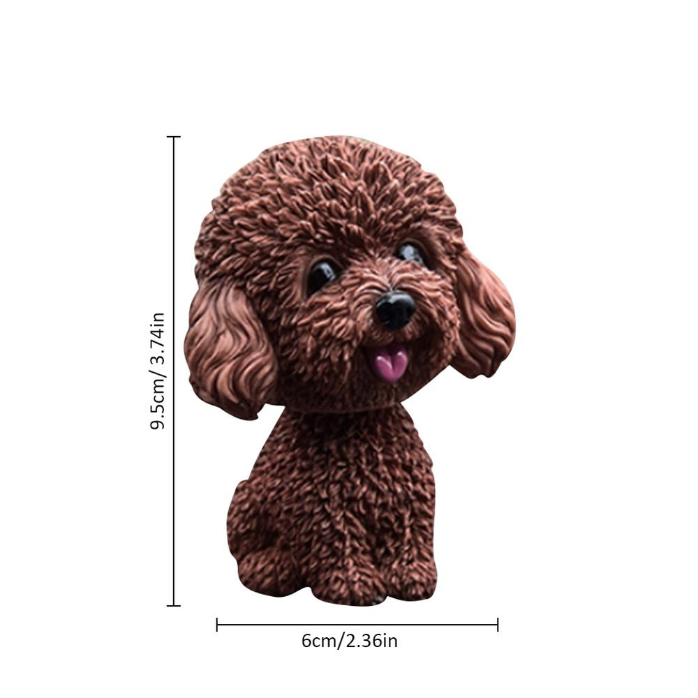 

Mini Husky TeddyPomeranian Car Shake Head Dog Ornaments Cute Nodding Decoration Gift For Car Interior Home Room Auto Accessories