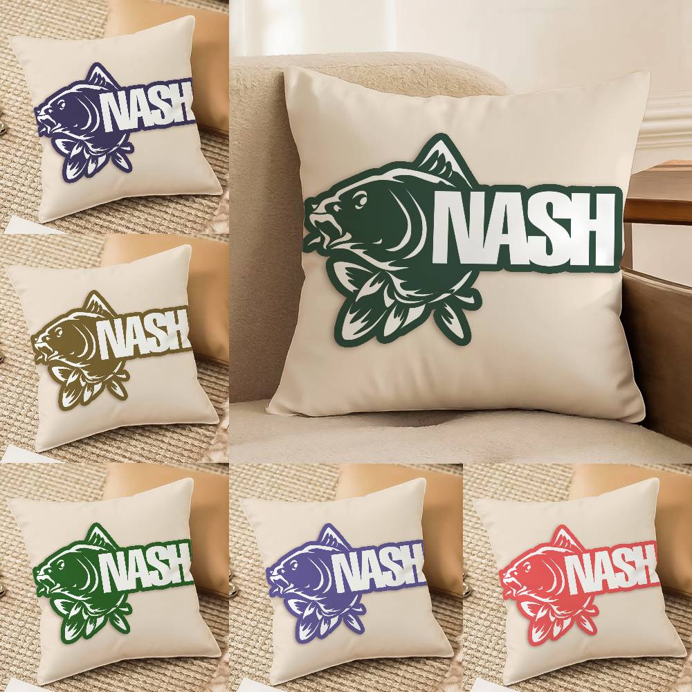 Outdoor Match With Wild Fishing Prints Nash Pillow Case Comfort Sofa Bed Silky Elegant Invisible Zipper Decorative Cushion Cover