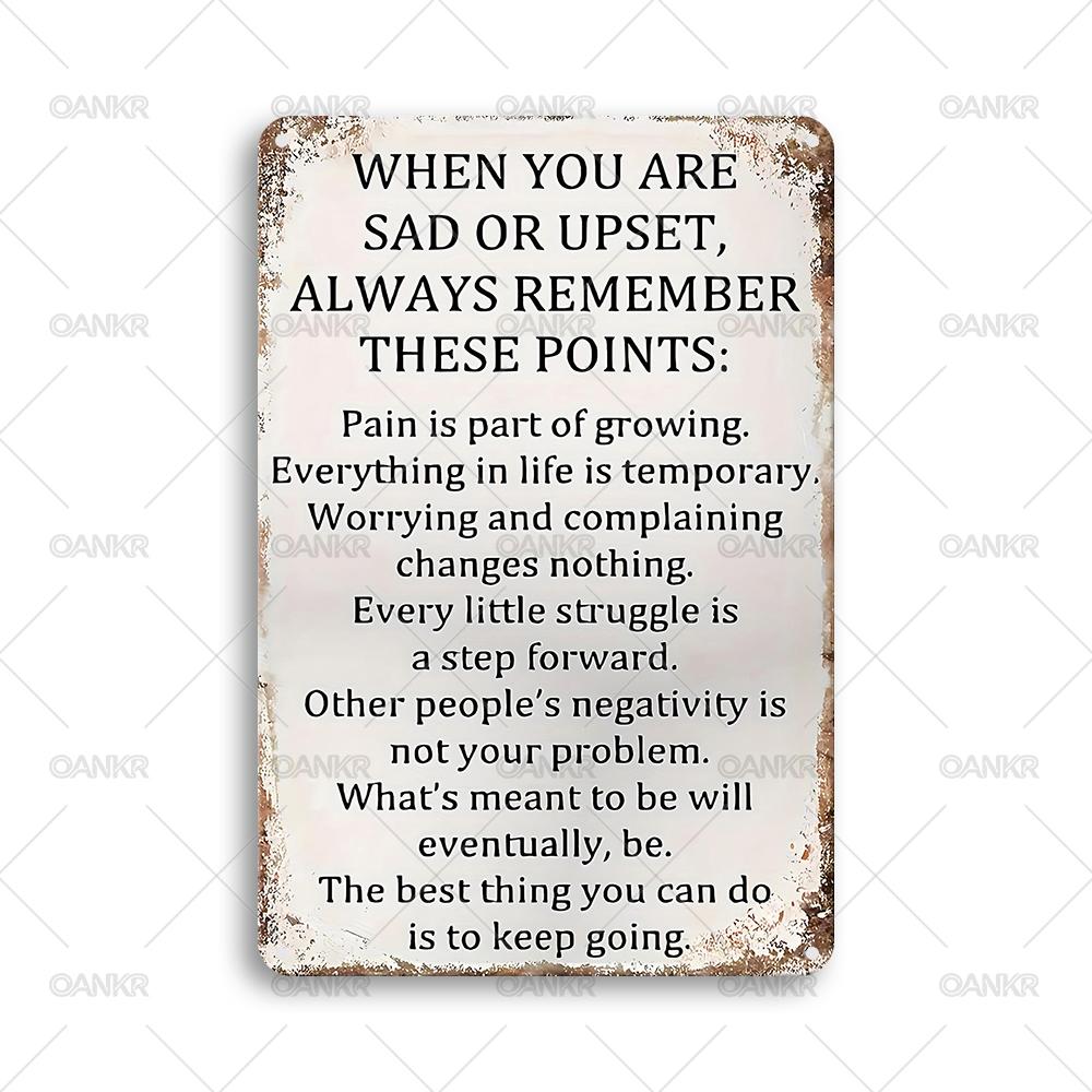 

Vintage Metal Tin Sign When You Are Sad Or Upset Metal Signs for Man Cave Bedroom Home Wall Art Decor Plaque Accessories 20x30cm