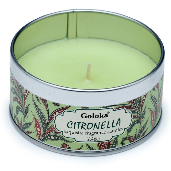 Bougie - Goloka - Citronnelle - Cire De Soja - Boîte En Etain - Ambiance Contemporaine