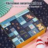 DIY Adventskalender Weihnachts-Countdown-Kalender mit 24 Papp-Schatzkästchen Xmas Leerer Countdown-Kalender