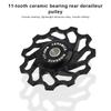 Bike Ceramic Pulley Rear Derailleur 11T Bicycle Bearing Gear Shifter Guide Wheel Aluminum Alloy Rear Derailleur Cycling Parts