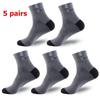 5 Paar Herrensocken Sport Business Langlebige Nähte Feste Socken Mann Dehnbar Hervorragende Qualität Atmungsaktive Gemütliche Socken